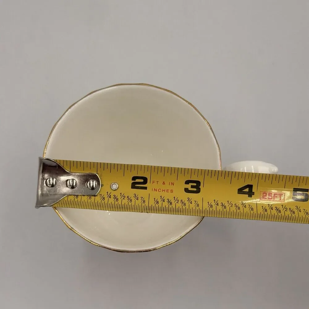 Royal Sutherland England Fine Bone China Floral Teacup & Saucer Gold Trim VTG